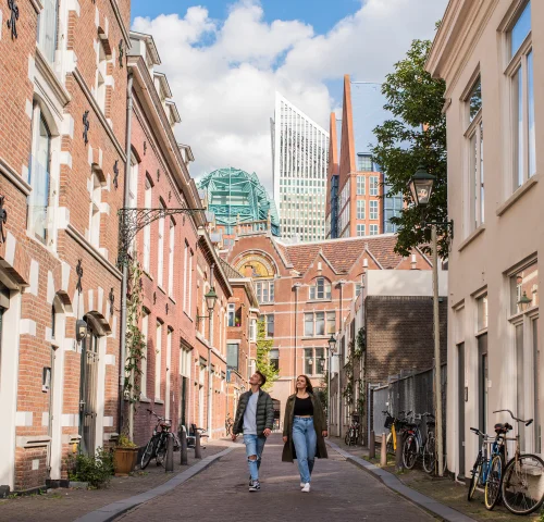 Wandelen in binnenstad van Den Haag