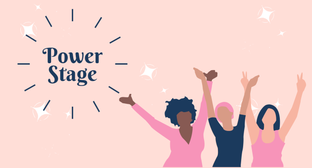 Panflet roze met Power Stage