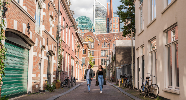 Wandelen in binnenstad van Den Haag