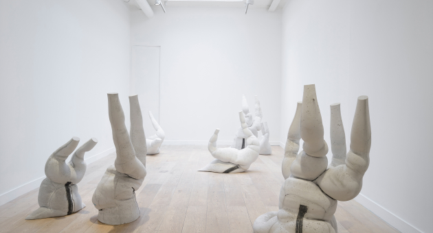 Op de foto zie je verschillende kunst sculpturen gemaakt door Tania Kovats