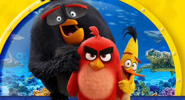 Drie Angry Birds voor een onderwaterwereld