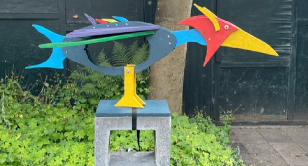 Albert Dekking, 'Bird', resthout, 50 x 63 x 130 cm 