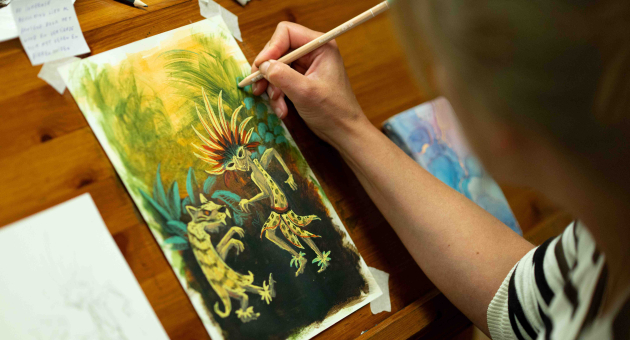 Illustratieworkshop bij Huis van het Boek