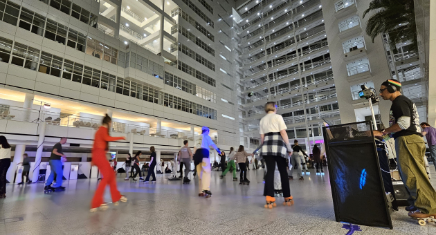 RollerSkateDisco Atrium Den Haag. Foto Atrium City Hall