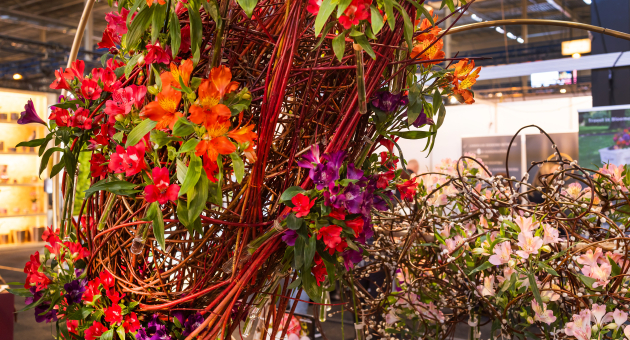 kunstwerk van bloemen