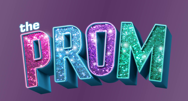 Kleurrijke glitterletters spellen "the Prom"
