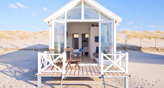 Haags Strandhuisje in Kijkduin
