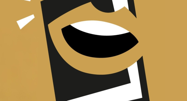 Een abstracte afbeelding van een boek met een gezicht.