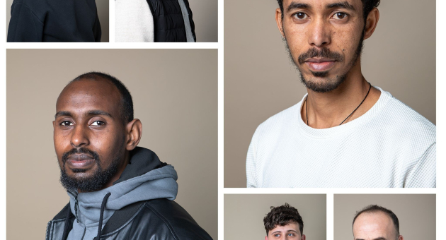 Fototentoonstelling Nieuwkomers aan het Werk. Fotograaf Jeffrey Grouwstra.