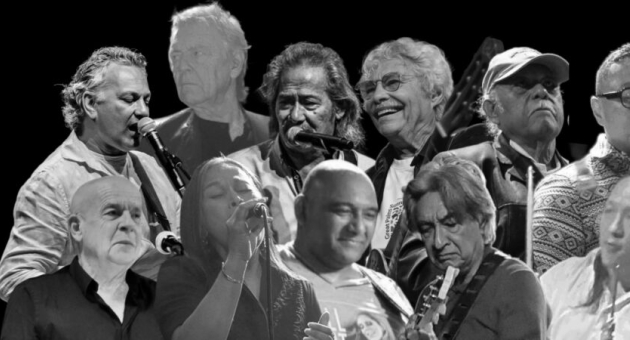 INDOROCK & MORE 2025. Diverse muzikanten gezamenlijk op het podium.