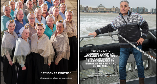 Groep oudere vrouwen in traditionele kledij met hoofddoeken