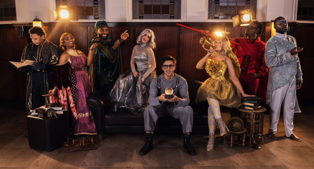 Cast van de musical jasper-and-the-christmas-snowglobes in het Capitol Theater in Den Haag