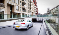 Entree van parkeergarage APCOA Parking Haga Ziekenhuis Leyweg