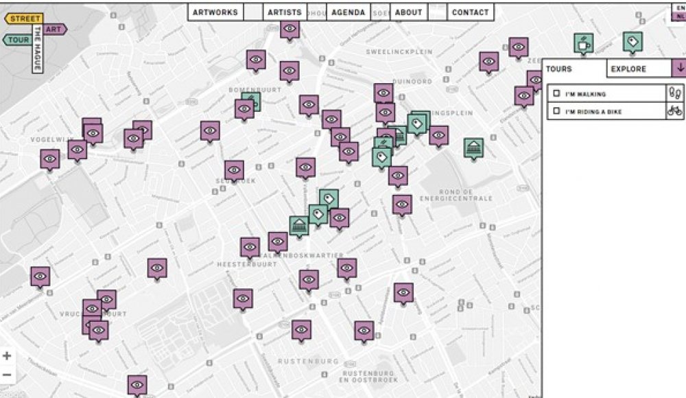 Plattegrond The Hague Street Art