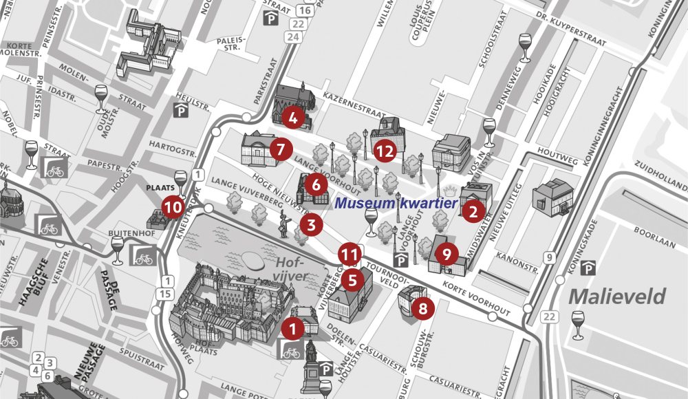 Plattegrond AR Route Museumkwartier