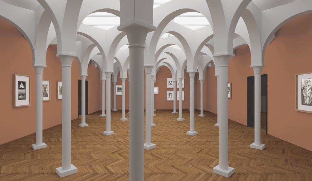 Impressie van installatie en prenten in zaal Architectuur in de tentoonstelling Escher – Andere wereld door Gijs Van Vaerenbergh. Impressie van installatie en prenten in zaal Architectuur in de tentoonstelling Escher – Andere wereld door Gijs Van Vaerenbergh.