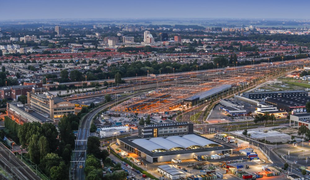 Uitzicht over een deel van de Binckhorst in Den Haag