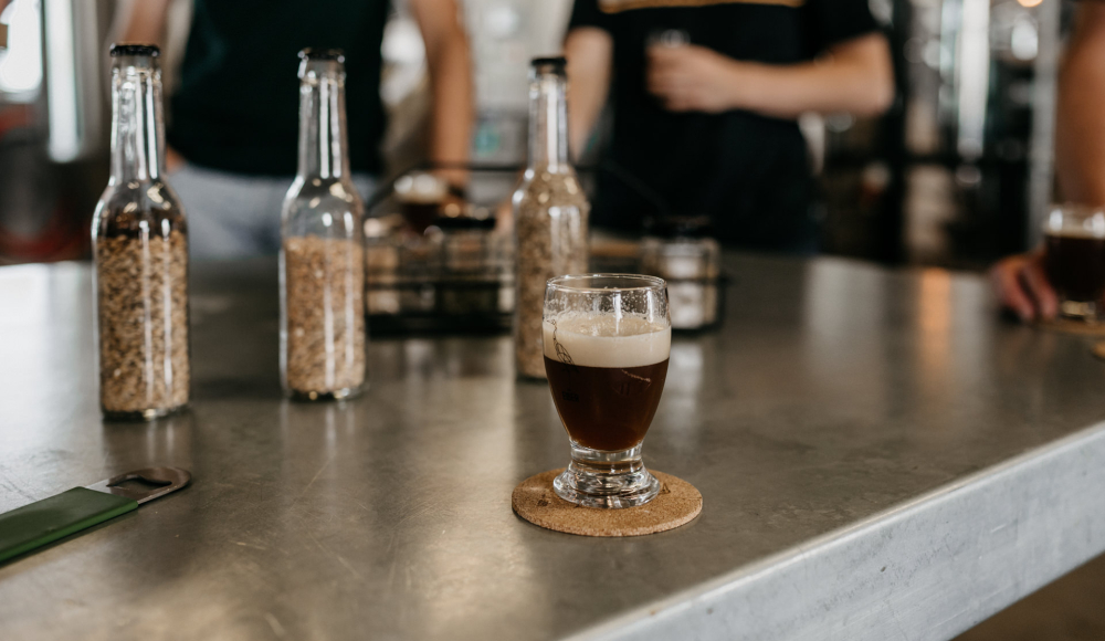Proefglas met bier Proefglas met bier