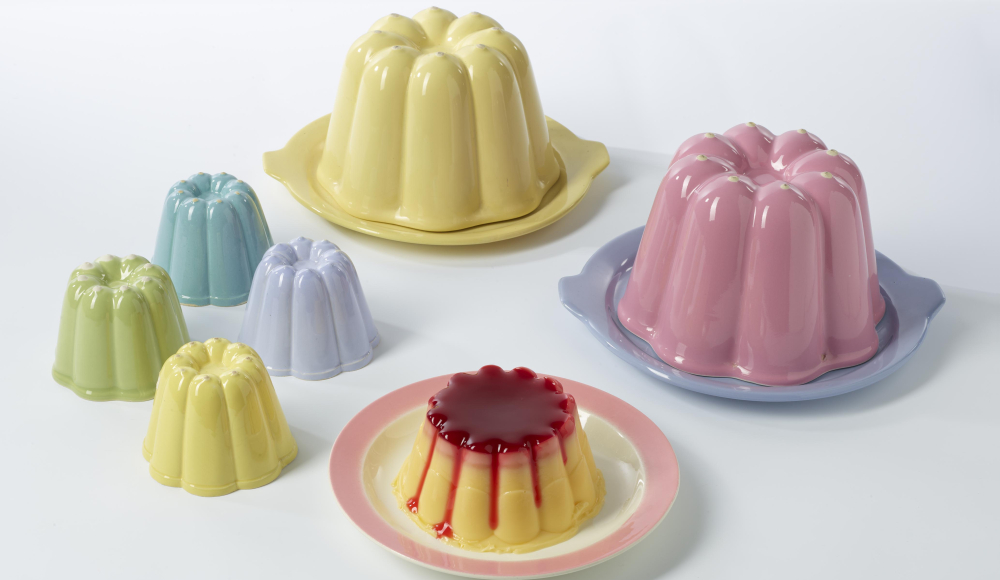 Puddingvormen in boogmodel, Gouda, circa 1960, aardewerk (collectie Agnes Jansen-van Daalen en particuliere collectie)