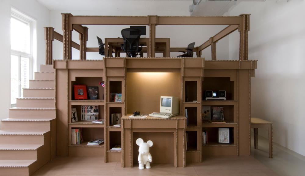 Kartonnen interieur 