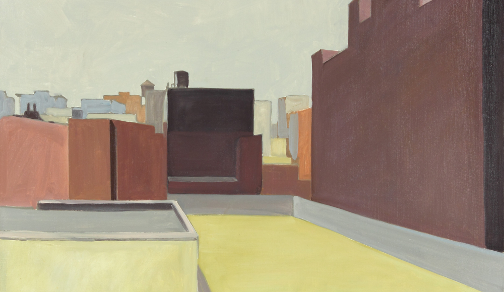 View of Cemetery + Men's Shelter, 1967, ©Lois Dodd, courtesy Alexandre Gallery, New York.