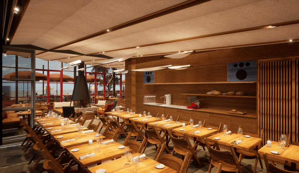 Concept foto van hito, opstelling tafel boardroom