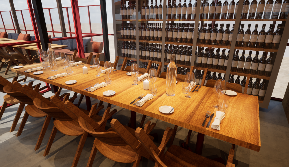 Concept foto van hito, opstelling tafel cabinet