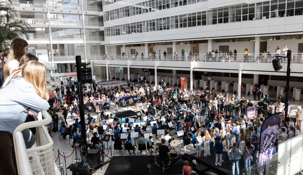 Haags Kindermuziekdag 2025 in het Atrium Den Haag.