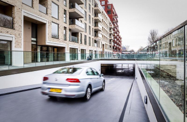 Entree van parkeergarage APCOA Parking Haga Ziekenhuis Leyweg Entree van parkeergarage APCOA Parking Haga Ziekenhuis Leyweg