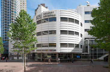 Vooraanzicht gebouw KB nationale bibliotheek Vooraanzicht gebouw KB nationale bibliotheek