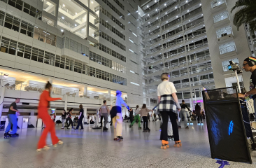 RollerSkateDisco Atrium Den Haag. Foto Atrium City Hall
