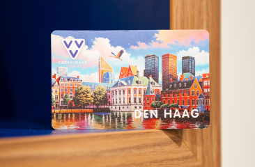 Illustratie van Den Haag op een cadeaukaart