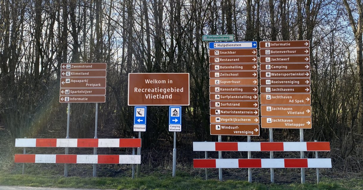 recreatieplas vlietland bord recreatieplas vlietland bord