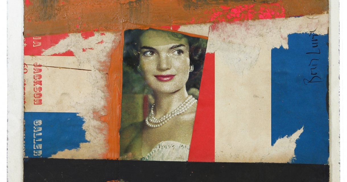 Schilderij van Boris Lurie uit 1963 met Jacqueline Kennedy Schilderij van Boris Lurie uit 1963 met Jacqueline Kennedy