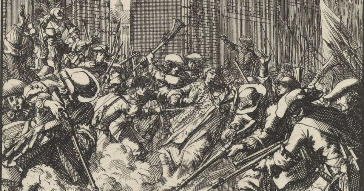 Jan Luyken, De Moord op de Gebroeders De Witt op 20 augustus 1672 (prent uit 1698) Jan Luyken, De Moord op de Gebroeders De Witt op 20 augustus 1672 (prent uit 1698)