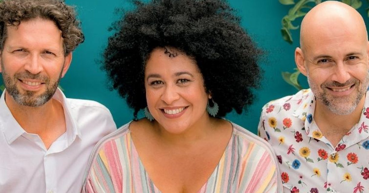 Tania Kross met Ernst Munneke en Randal Corsen Tania Kross met Ernst Munneke en Randal Corsen