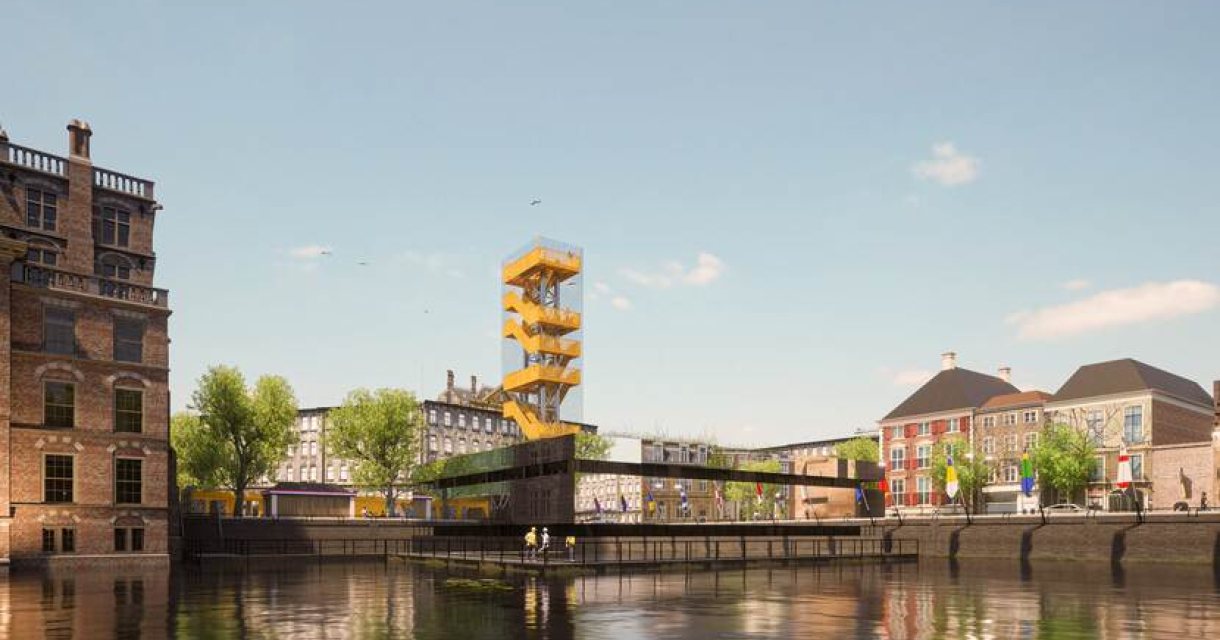 Wachttoren Hofvijver - Binnenhof renovatie.jpg Wachttoren Hofvijver - Binnenhof renovatie.jpg