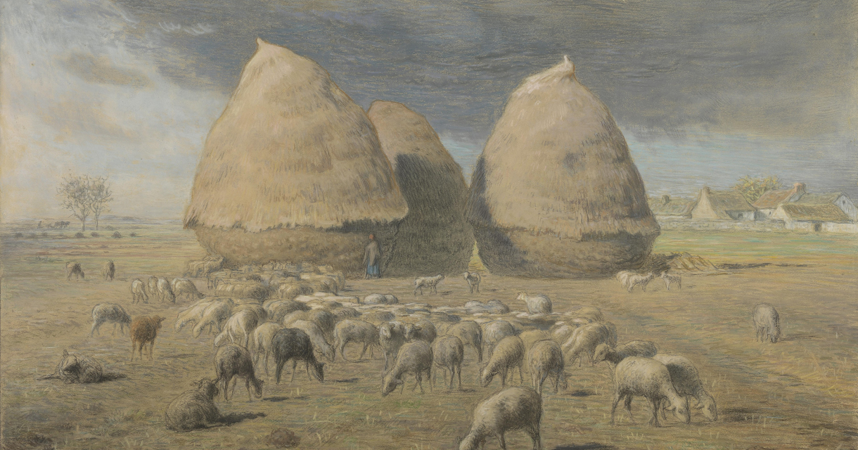 De hooibergen Jean-François Millet (1814 - 1875), 1867-1868 De hooibergen Jean-François Millet (1814 - 1875), 1867-1868