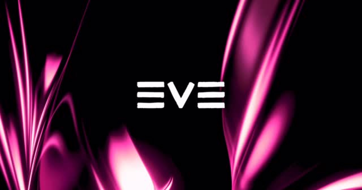 Glanzende roze en paarse golven op een zwarte achtergrond