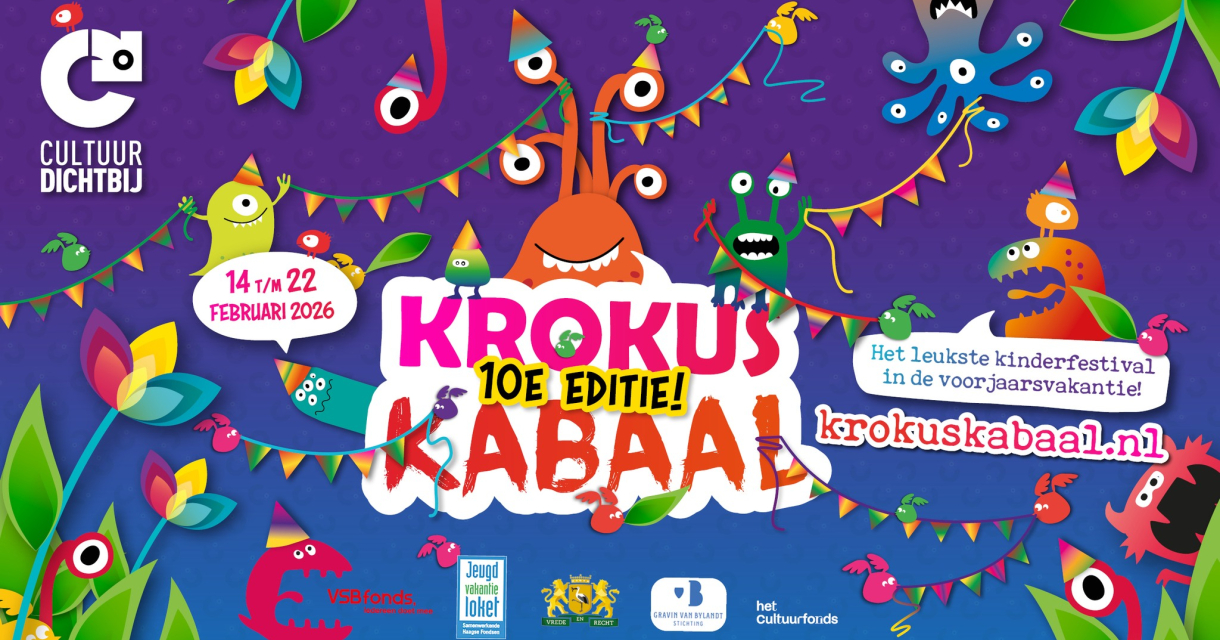 Kleurrijke affiche voor KrokuskabaaL festival