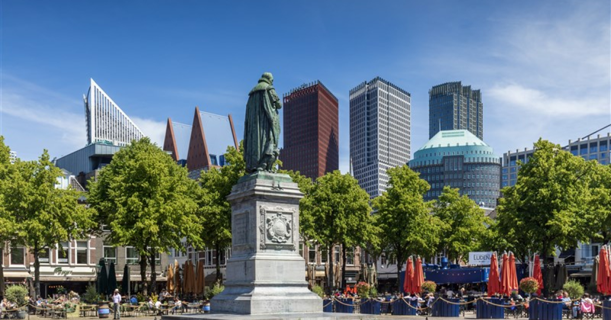Skyline Den Haag op Het Plein