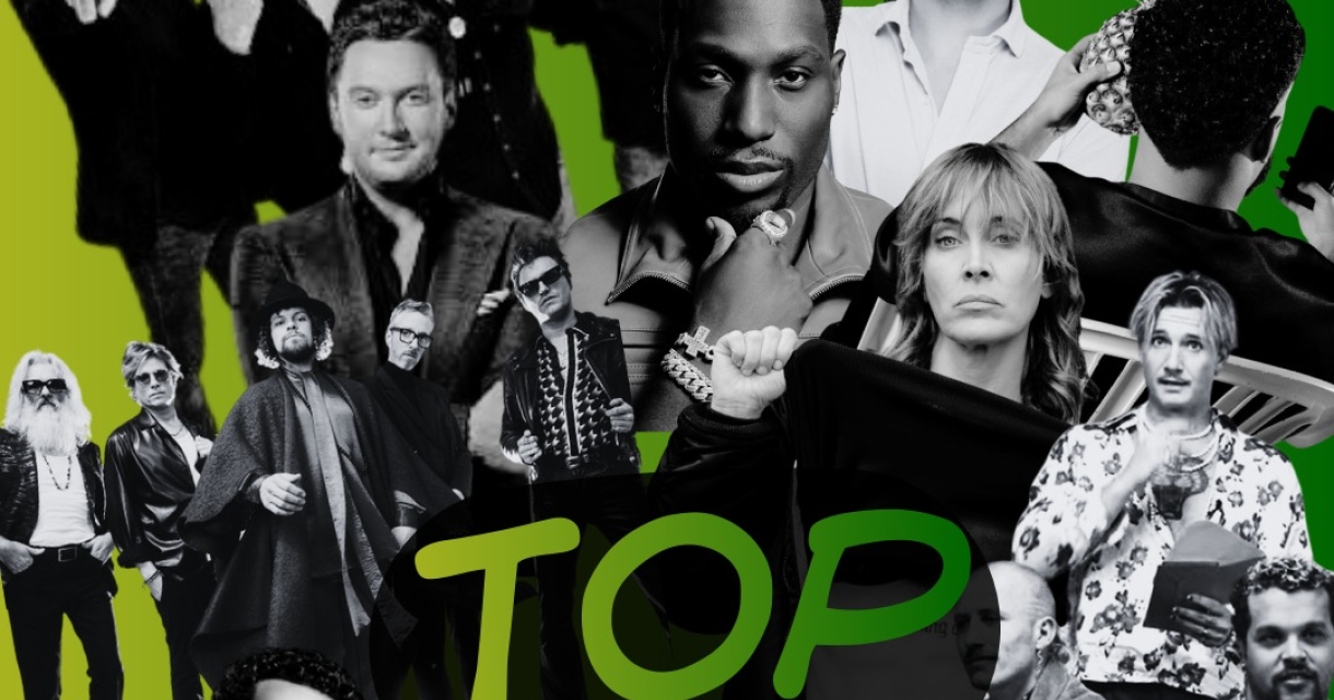 Collage van muzikanten uit Den Haag met de tekst 'TOP 070'.