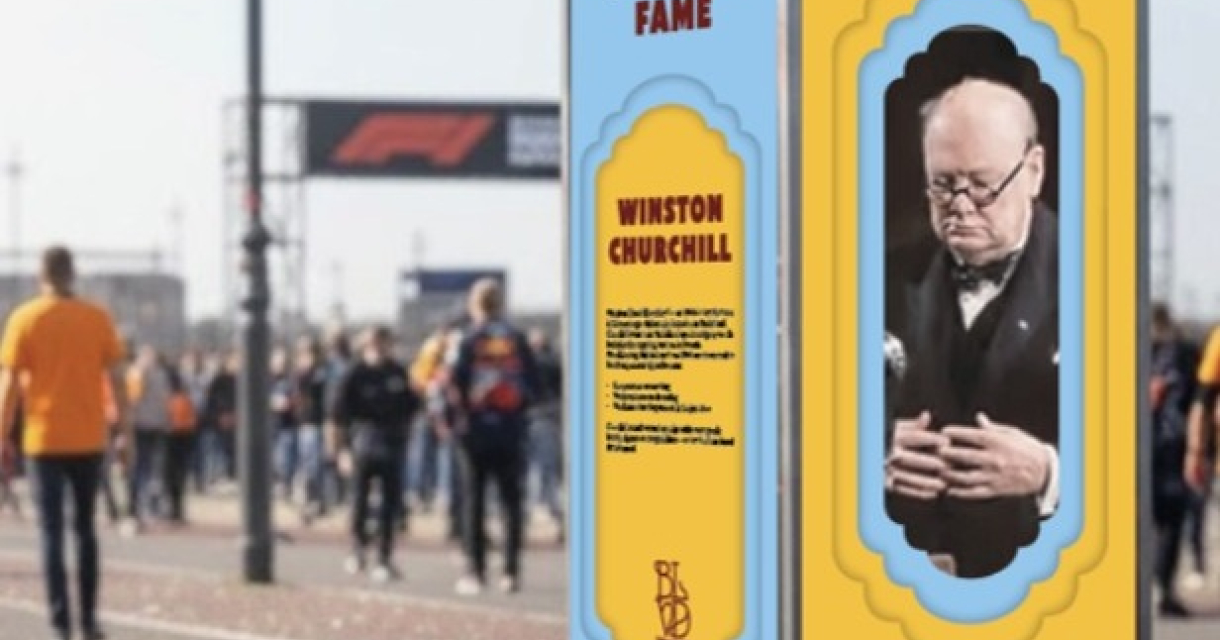 Winston Churchill affiche op de Walk of Fame