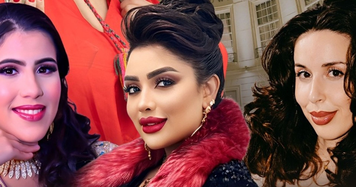 Drie vrouwen gekleed in feestelijke outfits Drie vrouwen gekleed in feestelijke outfits