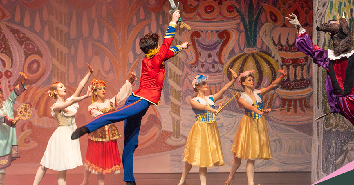 Dancers from the State Opera of Stara Zagora performing The Nutcracker on stage