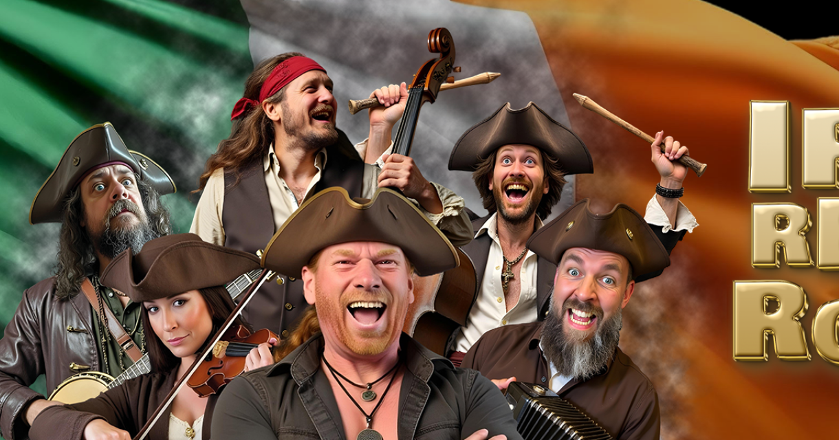 Acting The Maggot performing on stage during an Irish music show