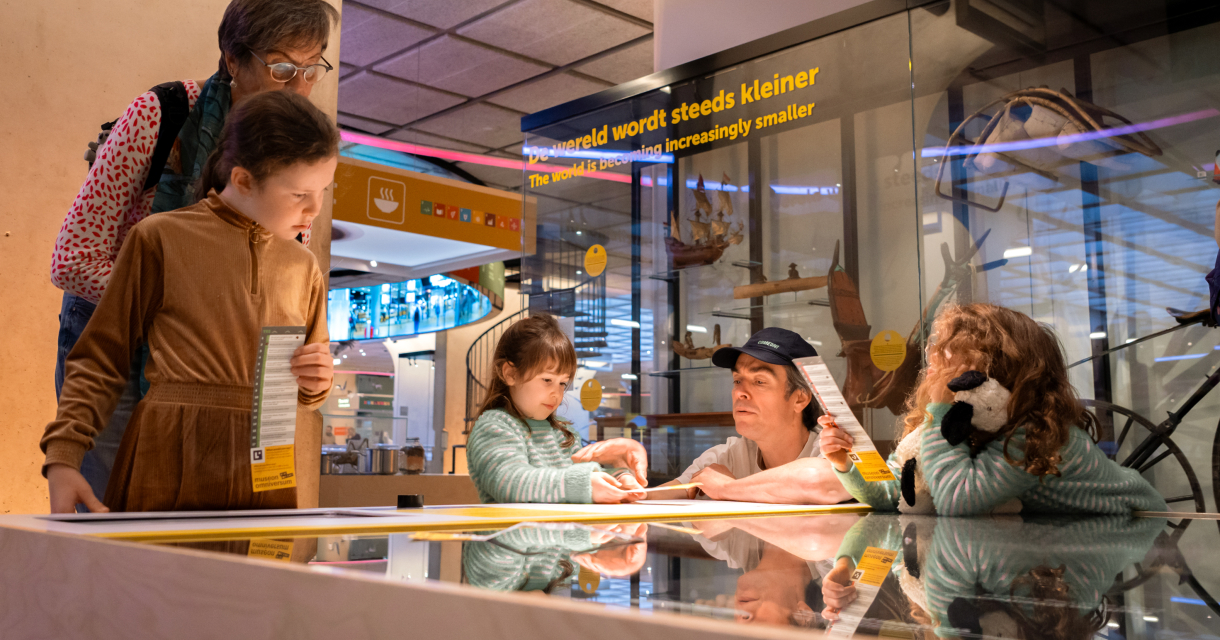 Interactieve opstelling van de One Planet Expo over de 17 Duurzame Ontwikkelingsdoelen van de VN