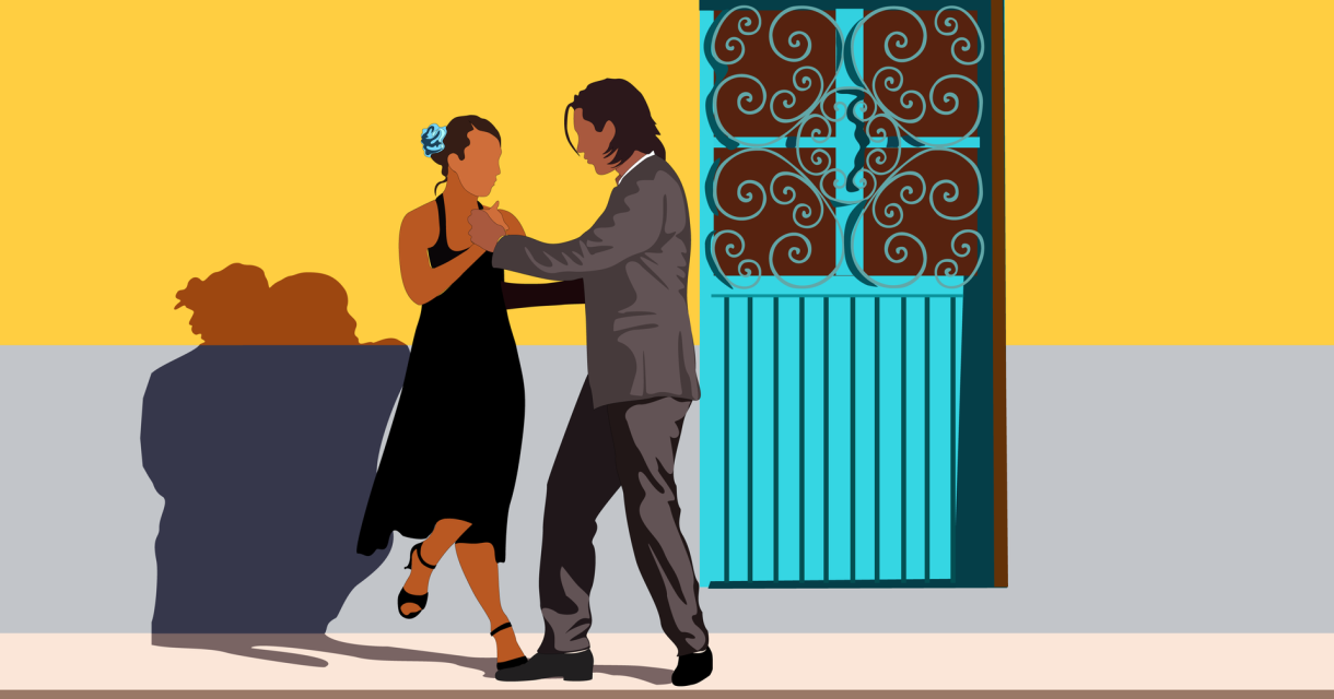 Illustratie van twee dansers