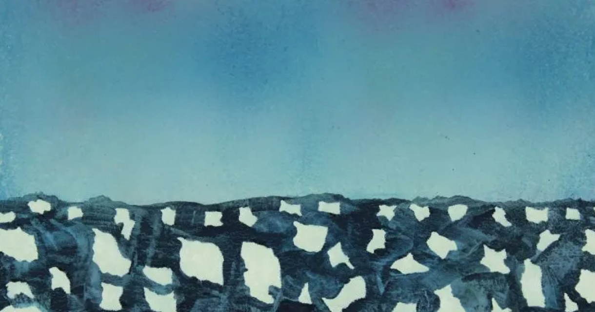 Kunstwerk van Ad van Riel over het landschap Kunstwerk van Ad van Riel over het landschap