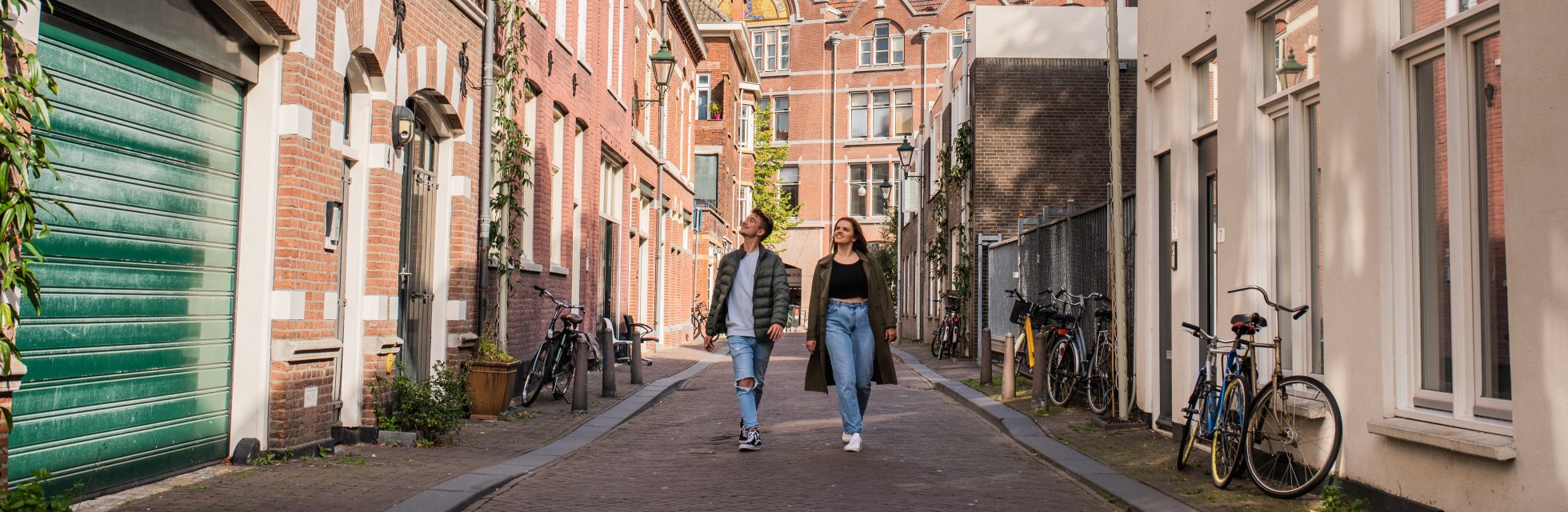 Wandelen in binnenstad van Den Haag